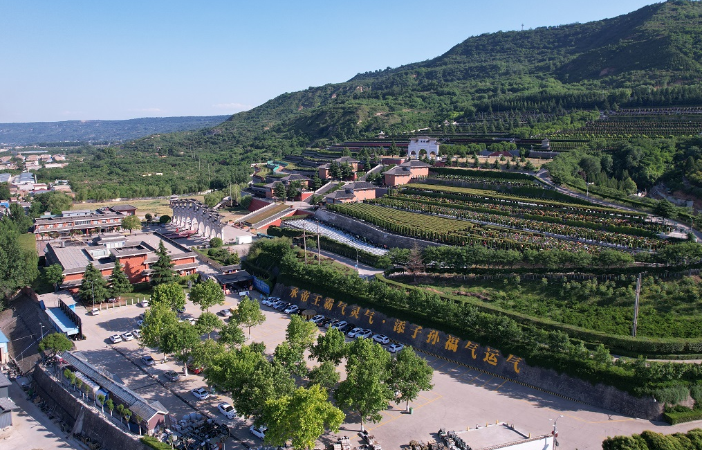 西安霸陵墓園新區(qū)-園區(qū)西側鳥瞰全景